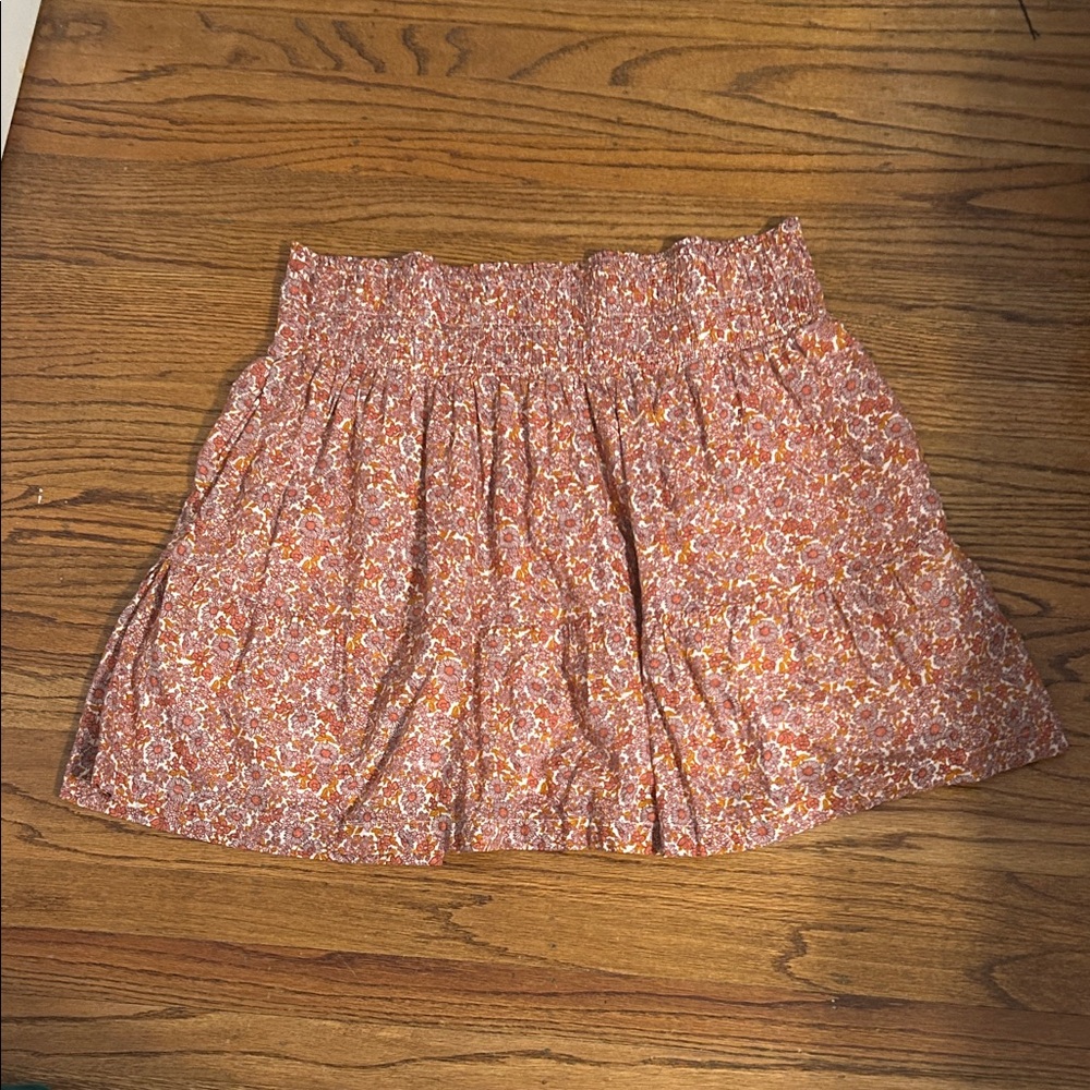 GAP Floral Mini Skirt in Pink and Orange
